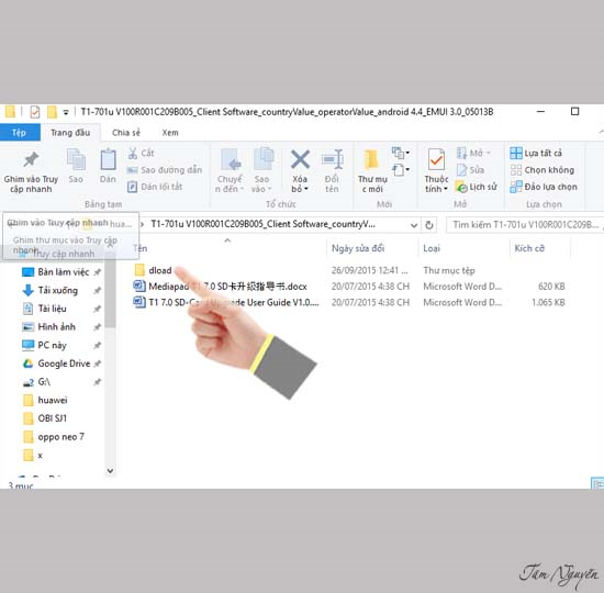 Sau khi tải rom về ta giải nén sẽ được file dload.